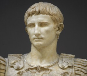 Statue of August from Prima Porta. Detail. Marble. Ca. 20-17 B.C